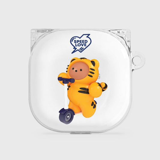 ｜THENINEMALL｜ Speed Love Tiger Buds Live Clear Case