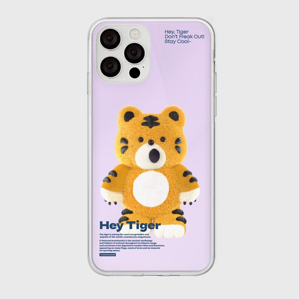 ｜THENINEMALL｜ Stand Hey Tiger Mirror Phone Case