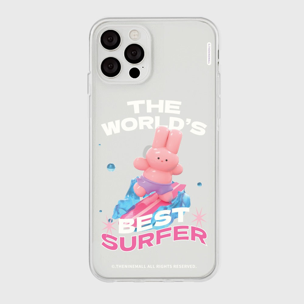 ｜THENINEMALL｜ Surfer Windy Clear Phone Case (3 types)