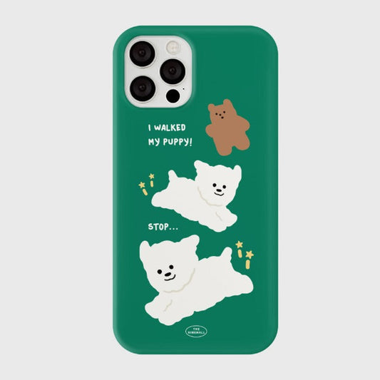 ｜THENINEMALL｜ Walk 뽀꾸 Bbokku Hard Phone Case