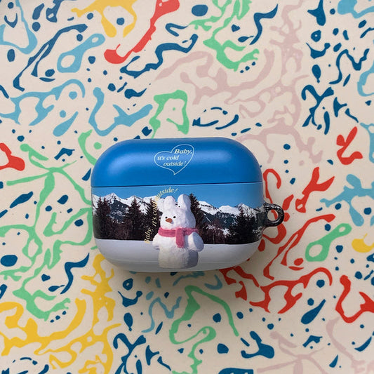 ｜THENINEMALL｜ Windy Snowman AirPods Hard Case